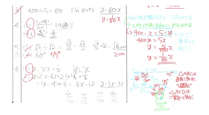 ノートの記入例